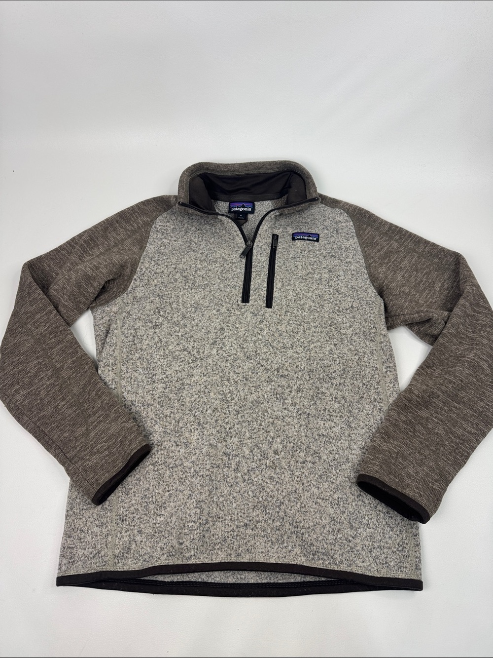 Patagonia Heather Brown Quarter-Zip Pullover sweatshirt Size Medium